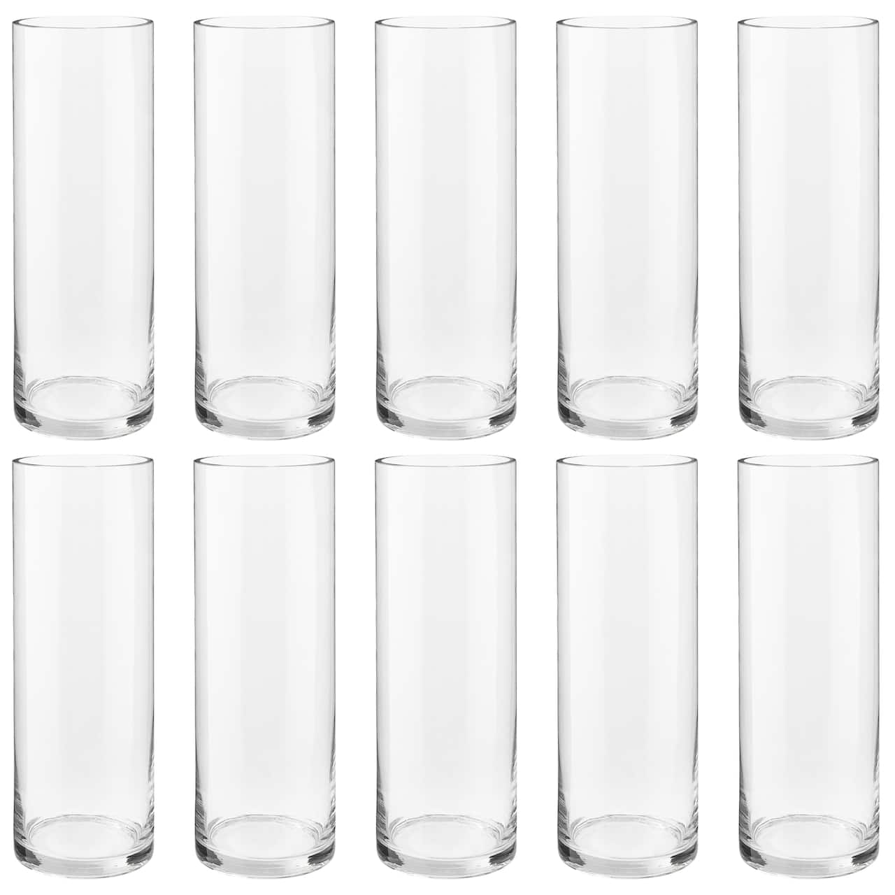 10 Pack: 15" Cylinder Glass Vase by Ashland™